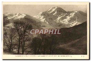 Old Postcard Bagneres de Bigorre The massif of the Pic du Midi in winter