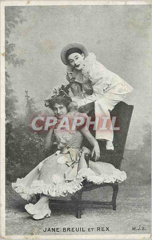 Old Postcard Jane Breuil and Rex