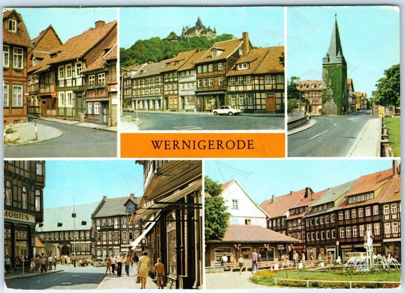 c1970s Wernigerode Germany Greetings Multi View Nikolaiplatz Hotel 4x6 PC Vtg M5