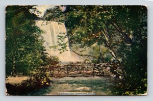Minnehaha Falls Minneapolis MN Bridge Waterfall Postcard Antique PM St Paul DB 