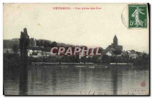 Postcard Old Vetheuil Vue Prize Des Iles