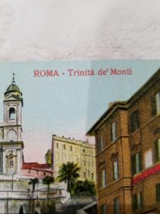 Antique Postcard from Italy, Roma - Trinita de Monti