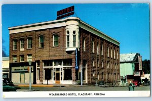 1955 Flagstaff Arizona Postcard Weatherford Hotel Towering Capitol Building