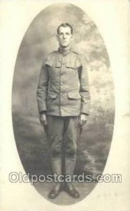 WWI Real Photo Military Soldier in Uniform Unused 