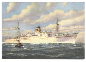 Postcard Ship Adriatica Societe de Navigation