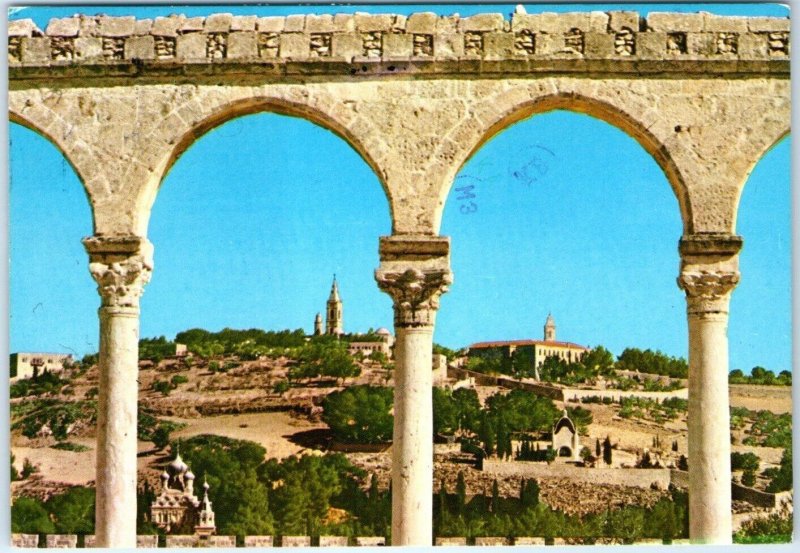 M-57432 The Mount of Olives viewed through the arches of the Temple Area Israel