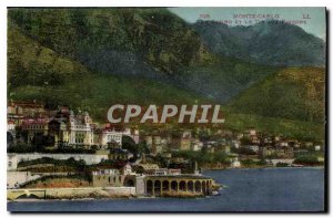 Old Postcard Monte Carlo casino and the Tir aux Pigeons