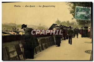 Old Postcard Paris Library The booksellers (TOILEE map)