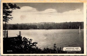 View of Mountain Lake, Mountain Lakes NJ c1944 Vintage Postcard U70