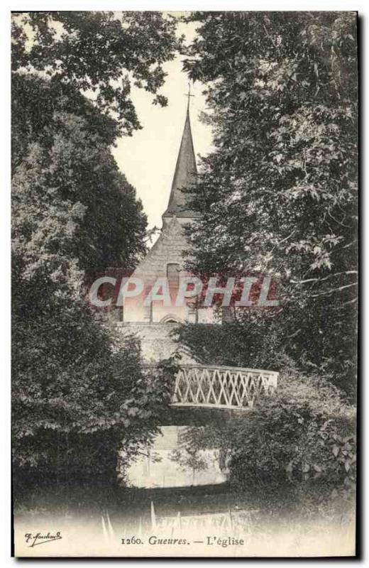 Old Postcard The Church Gueures