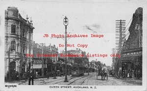 New Zealand, Auckland, Queen Street, Business Section, 1908 PM