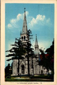 VINTAGE POSTCARD THE CATHEDRAL AT JOLIETTE QUEBEC WHITE BORDER c. 1925-1930