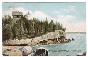 Lighthouse Bear Island North East Harbor ME postcard