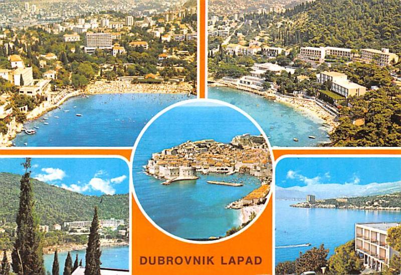 Yugoslavia Old Vintage Antique Post Card Dubrovnik Lapad 1977