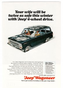 Wagoneer - 4 Wheel Drivepower - Jeep Corporation - Vintage Ad 1960's