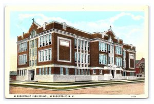 Postcard Albuquerque High School Albuquerque N. M. New Mexico