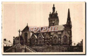 Old Postcard St Thegonnec Brittany (Finistere) The Church