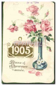 Old Postcard Fantasy Flowers Year 1905