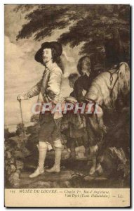 Old Postcard Louvre Museum Charles 1 of England Van Dyck