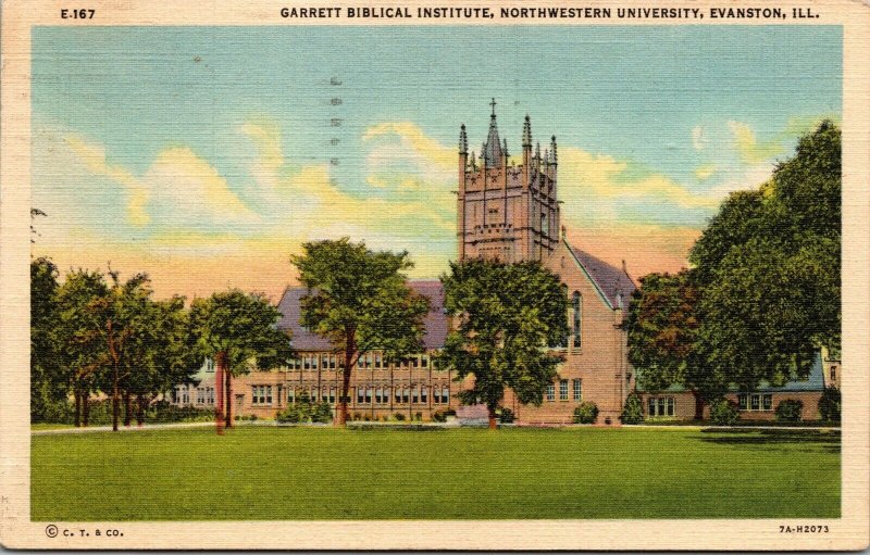 Garrett Biblical Institute Northwestern University Evanston Illinois IL Postcard