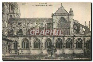 Old Postcard Bayonne Cathedral and the Cloister