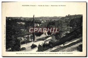 Old Postcard Poitiers Vallee Du Clain Poitiers From Panorama View from Trait ...