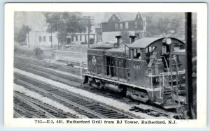 RUTHERFORD, NJ New Jersey  ERIE RAILROAD Switch Engine #401   c1960s  Postcard