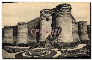 Old Postcard Angers Chateau And Its Fosses bloom