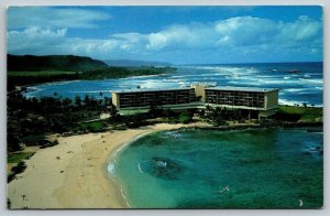 Vintage Hawaii Postcard -  Turtle Bay Hilton Hotel  Kahuku  Oahu