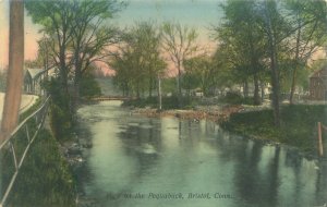 Bristol Connecticut View on the Pequabuck 1909 Litho Postcard Used