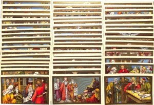 The Sunday Gospels in images 52 artistically colored postcards by René de Cramer 