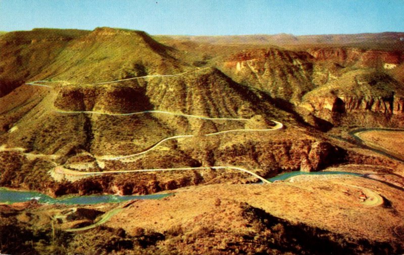 Arizona Switchbacks Through Salt River Canyon Along U S HIghway 60