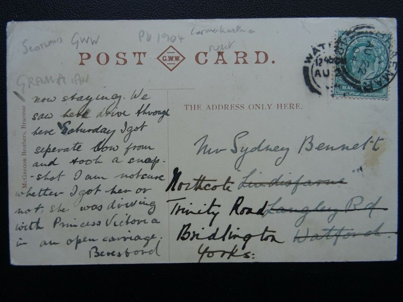 Scotland BRAEMAR Mar Lodge c1904 Postcard by McGregor Brothers