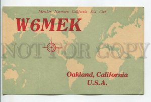 462920 1949 year USSR USA California Oakland radio QSL card