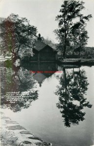 WI, Green Lake, Wisconsin, Northern Baptist Assembly,Boat House,Mirror View,RPPC