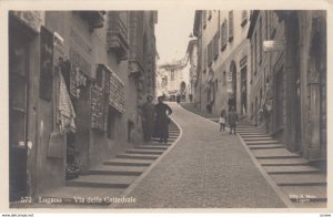 RP  LUGANO, Ticino, Switzerland, 1900-10s ;  Via della Cattedrale , Postcard ...