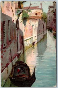 c1920s Venice, Italy Painting Print Artistic Lithograph Color Postcard Nice A206