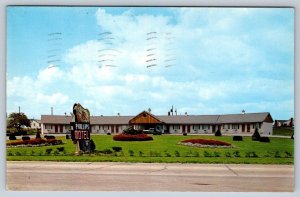 Phillips Motel, Selinsgrove Pennsylvania, Vintage 1956 Chrome Postcard