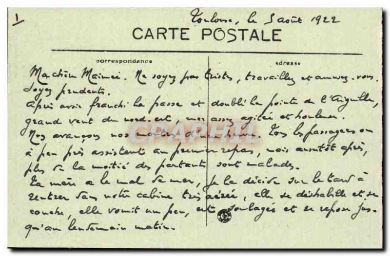 Port Vendres Old Postcard General view on trade wharf