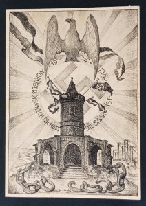 GERMAN THIRD 3rd REICH PROPAGANDA CARD 1935 SAAR IS FREE