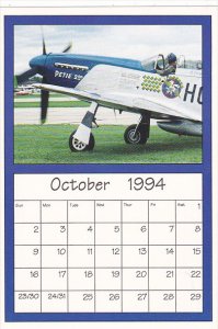 October 1994 Limited Editon Calendar Cardm AirShow '94 North American P-...