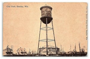 City Park Water Tower, Stanley, WI Postcard *7C(2)7