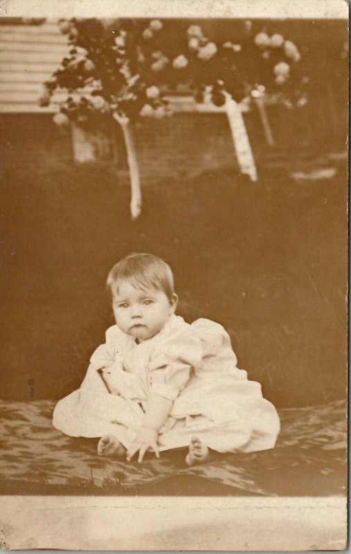 RPPC Darling Baby Girl Lillian Gray c1910 Postcard W1