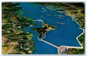 Billion Dollar St. Lawrence River Seaway Power Project Cornwall Ontario Postcard 