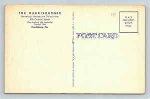 Harrisburg PA-Pennsylvania, The Harrisburger, Linen Postcard 