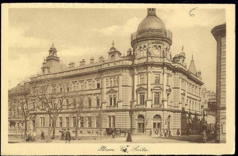 czech, PLZEN PLZNE PILSEN, Posta, Post Office (1920s)