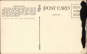 Yellowstone National Park Wyoming WY Canyon Hotel c1900s-20s Postcard