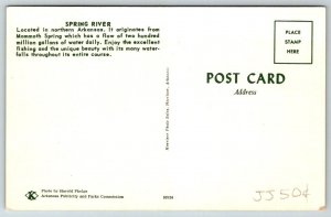 Arkansas  Spring River  Mammoth Spring  Postcard