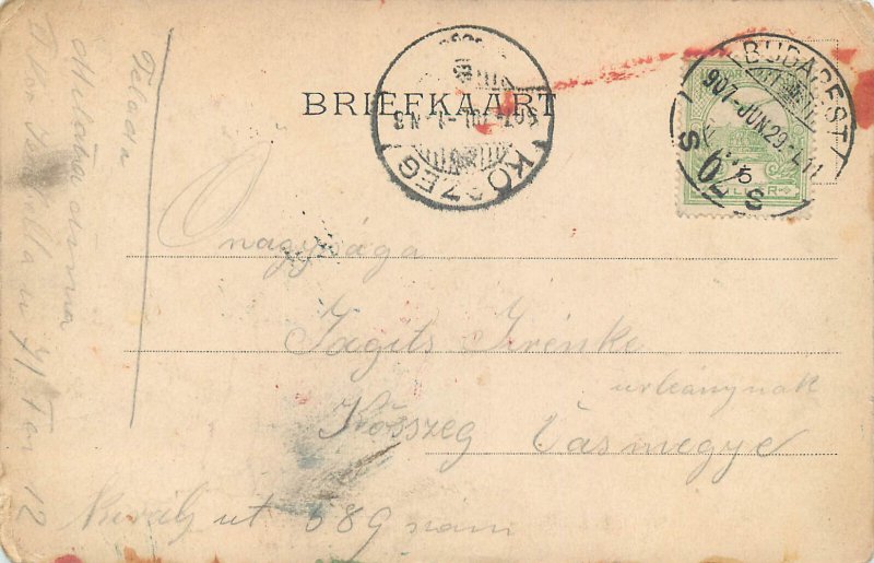 Dutch types Volendam artist postcard 1907