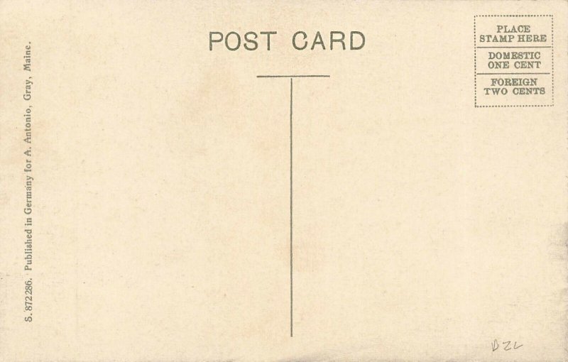 Gray ME Railroad Station Train Depot Post Office, Postcard